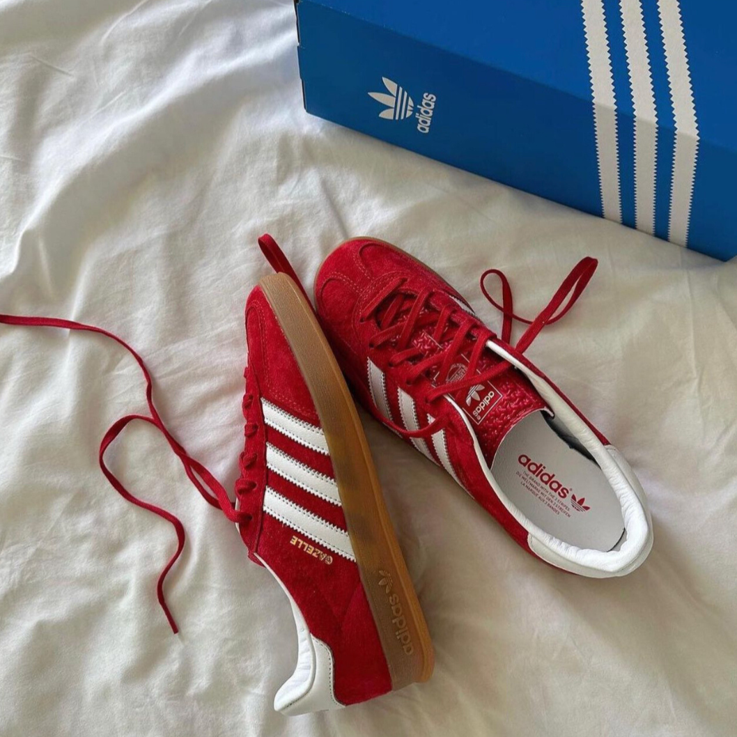 Adidas Gazelle Scarlet Cloud White