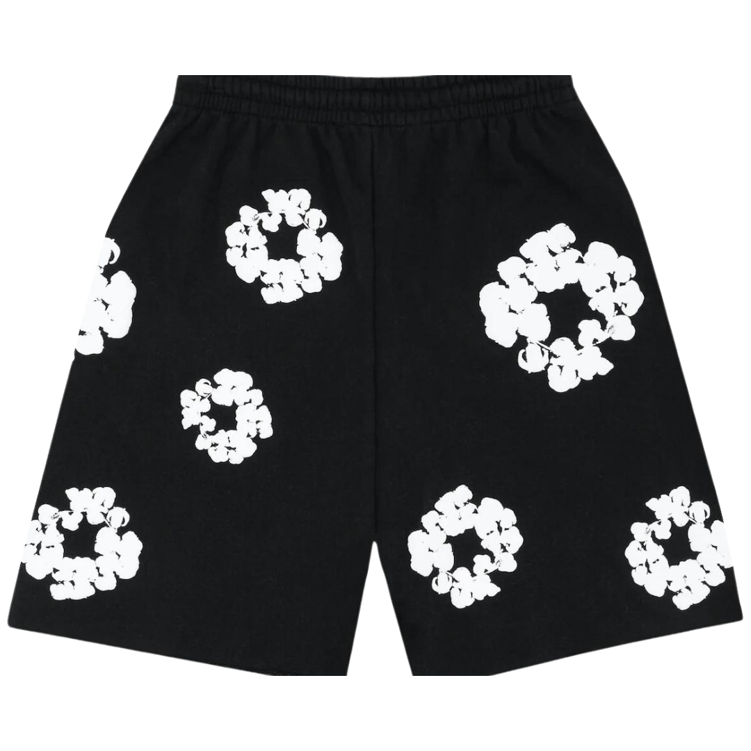 Denim Tears The Cotton Wreath Shorts Black