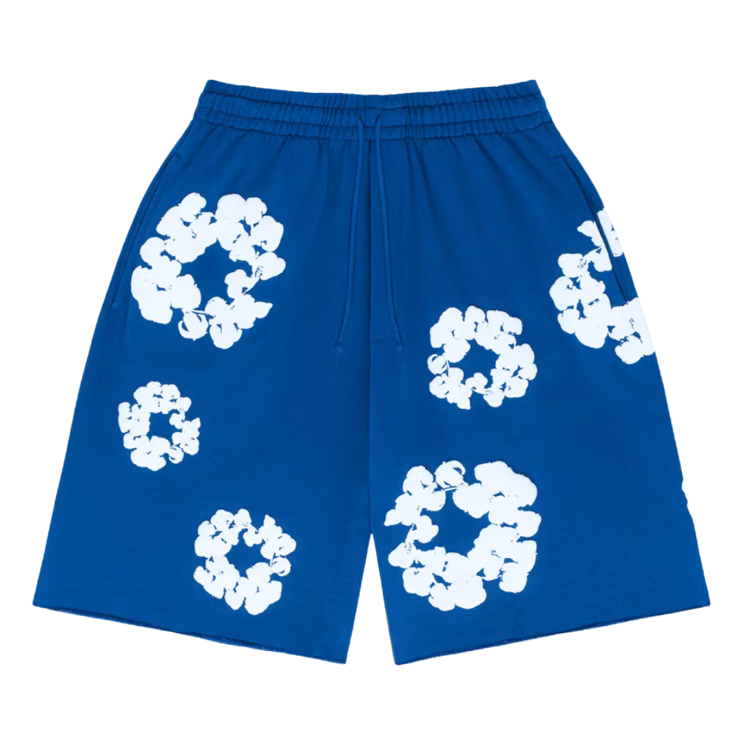 Denim Tears The Cotton Wreath Shorts Royal Blue