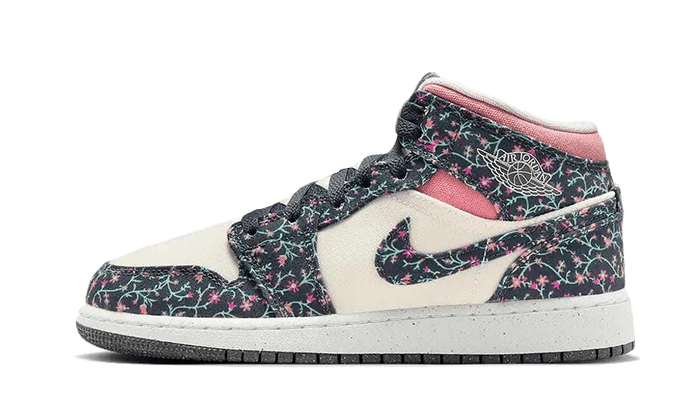 Air Jordan 1 Mid Floral Canvas - FJ3451-001