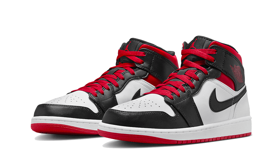 Air Jordan 1 Mid Gym Red Black Toe - DQ8426-106 / DQ8423-106