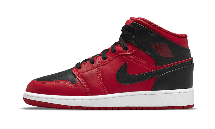 Air Jordan 1 Mid Reverse Bred - 554724-660 / 554725-660