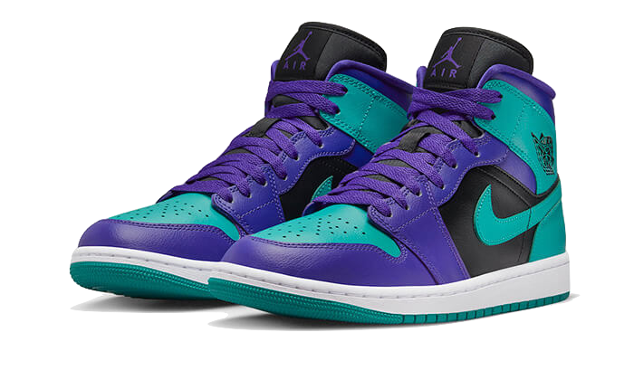 Air Jordan 1 Mid Black Grape - BQ6472-502