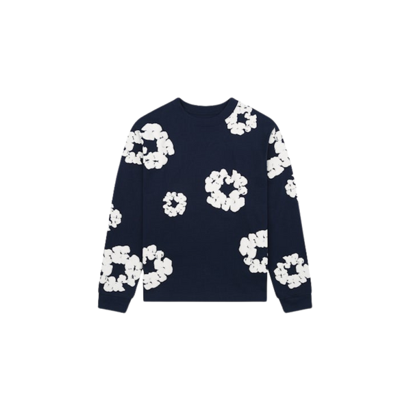 Denim Tears Long Sleeve Cotton Wreath T-shirt
Navy

