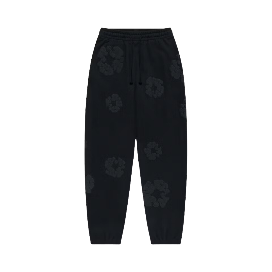 Denim Tears The Cotton Wreath Sweatpants Black Monochrome