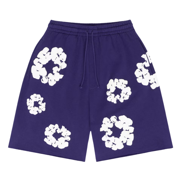 Denim Tears – Shorts mit Baumwollkranz in Lila