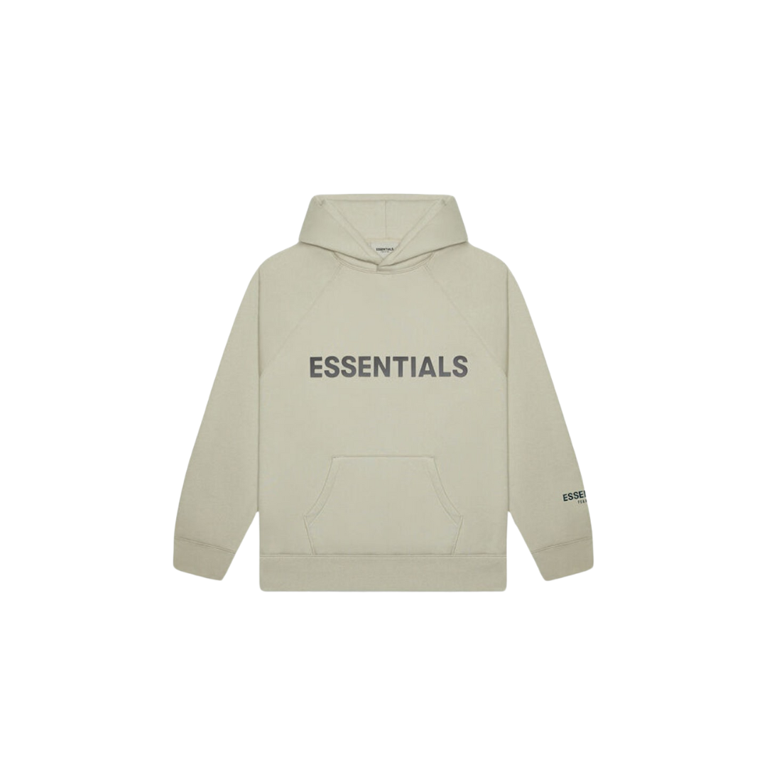 Fear of God Essentials Pullover Hoodie Applique Logo Black Moss