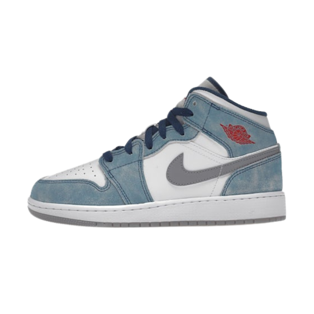 Air Jordan 1 Mid SE Französisches Blau Heller Stahl