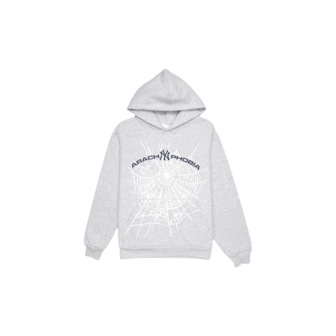 Sp5der Arach NY Phobia Hoodie Ash Grey