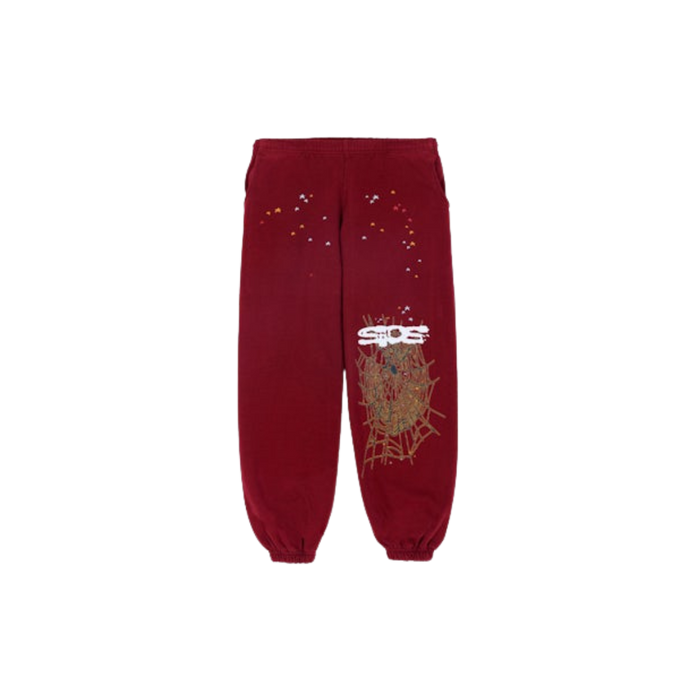 Sp5der Logo Sweatpant Maroon