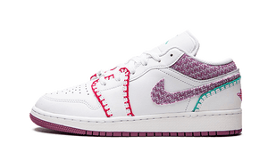 Air Jordan 1 Low Weiß Hellbordeaux