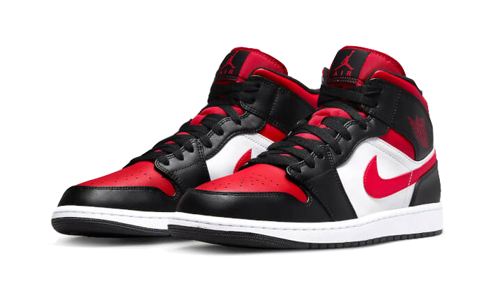 Air Jordan 1 Mid Alternate Bred Toe - 554724-079 / 554725-079