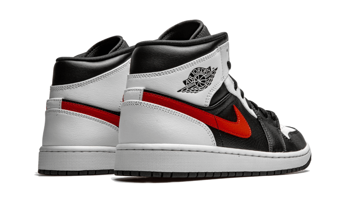 Air Jordan 1 Mid Black Chile Red White - 554724-075 / 554725-075