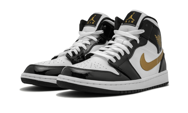 Air Jordan 1 Mid Black Gold