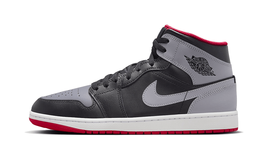 Air Jordan 1 Mid Black Grey Red