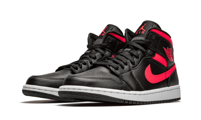 Air Jordan 1 Mid Black Siren Red - BQ6472-004