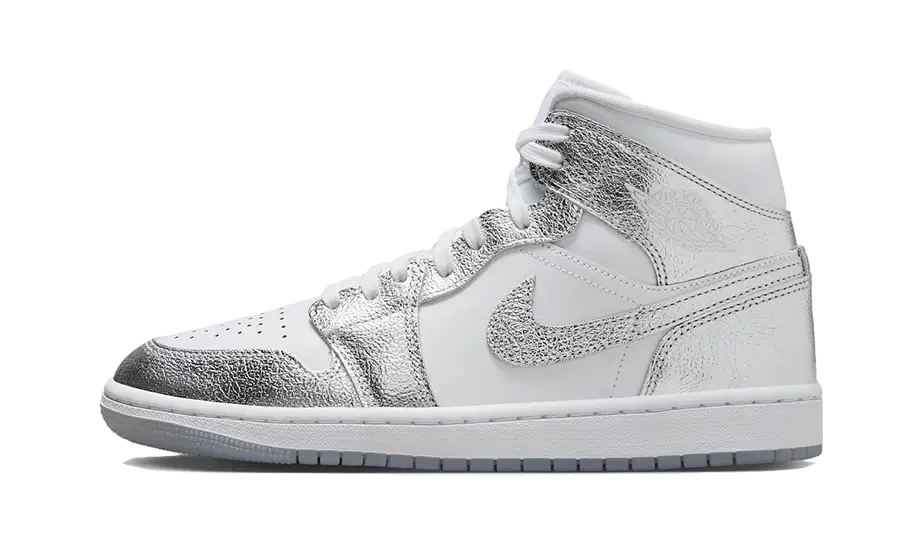 Air Jordan 1 Mid Crinkled Chrome - FN5031-100