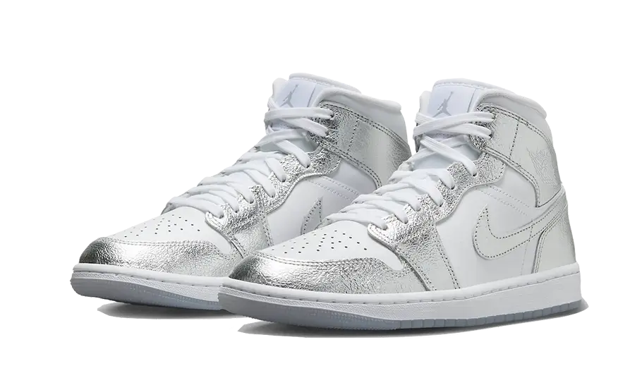 Air Jordan 1 Mid Crinkled Chrome - FN5031-100