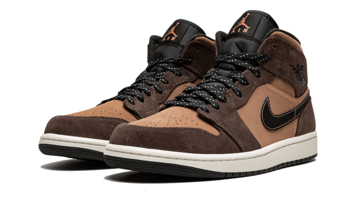 Air Jordan 1 Mid Earthy Brown - DC7294-200 / DC7248-200