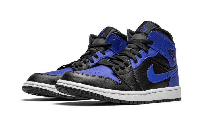 Air Jordan 1 Mid Hyper Royal Tumbled Leather - 554725-077 / 554724-077