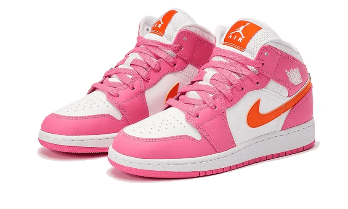 Air Jordan 1 Mid Pinksicle Safety Orange - DX3240-681