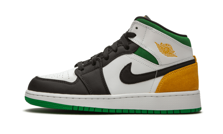 Air Jordan 1 Mid SE White Laser Orange Lucky Green - 852542-101 / BQ6931-101