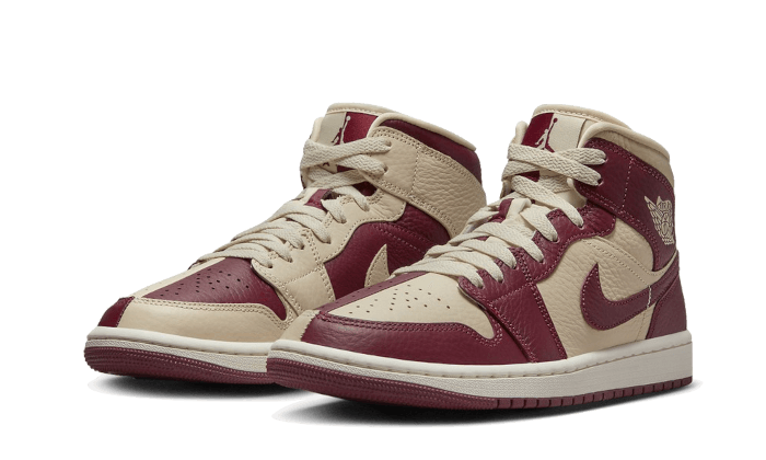 Air Jordan 1 Mid Split Beach Cherrywood Red - DR0501-200