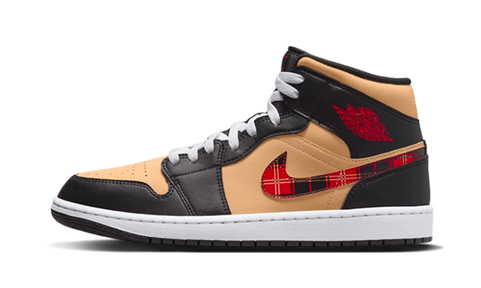 Air Jordan 1 Mid SE Tartan Swoosh - DZ5329-001