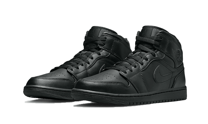 Air Jordan 1 Mid Triple Black (2022) - 554724-093 / 554725-093