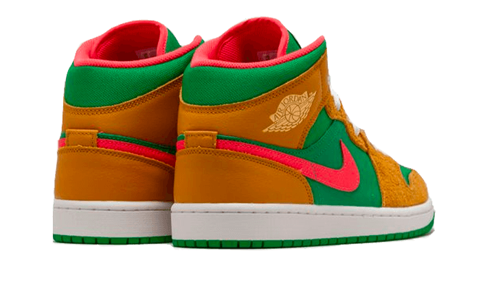 Air Jordan 1 Mid Wheat Watermelon - DX4365-700 / DX4332-700