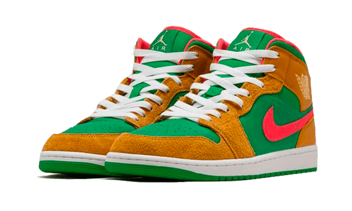 Air Jordan 1 Mid Wheat Watermelon - DX4365-700 / DX4332-700