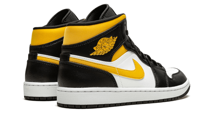 Air Jordan 1 Mid White Pollen Black - 554724-177 / 554725-177