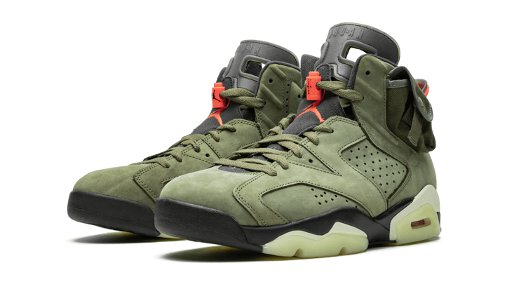 Air Jordan 6 Travis Scott Medium Olive - CN1084-200 / CN1085-200