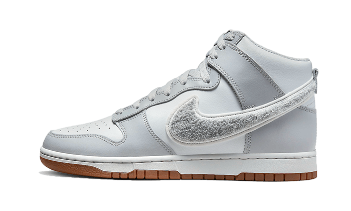 Nike Dunk High Retro Chenille Swoosh White Grey