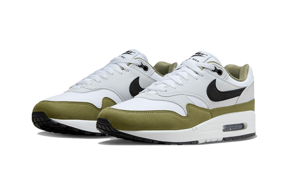 Air Max 1 White Black Medium Olive - FD9082-102